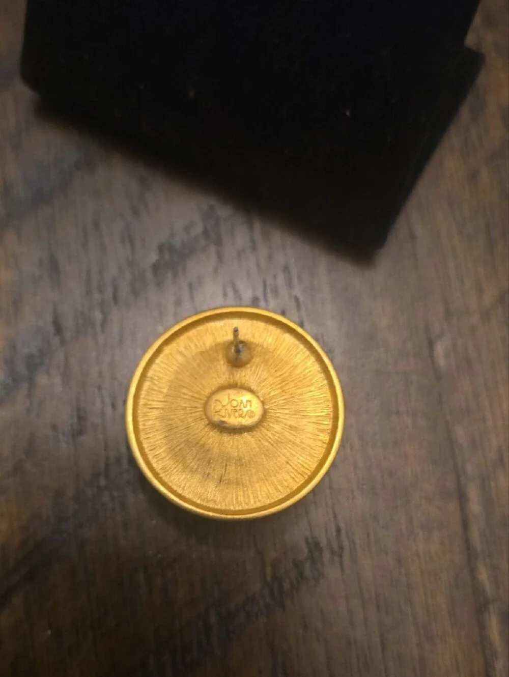 Joan Rivers Pale Yellow Dome Button Earrings with Gold Trim